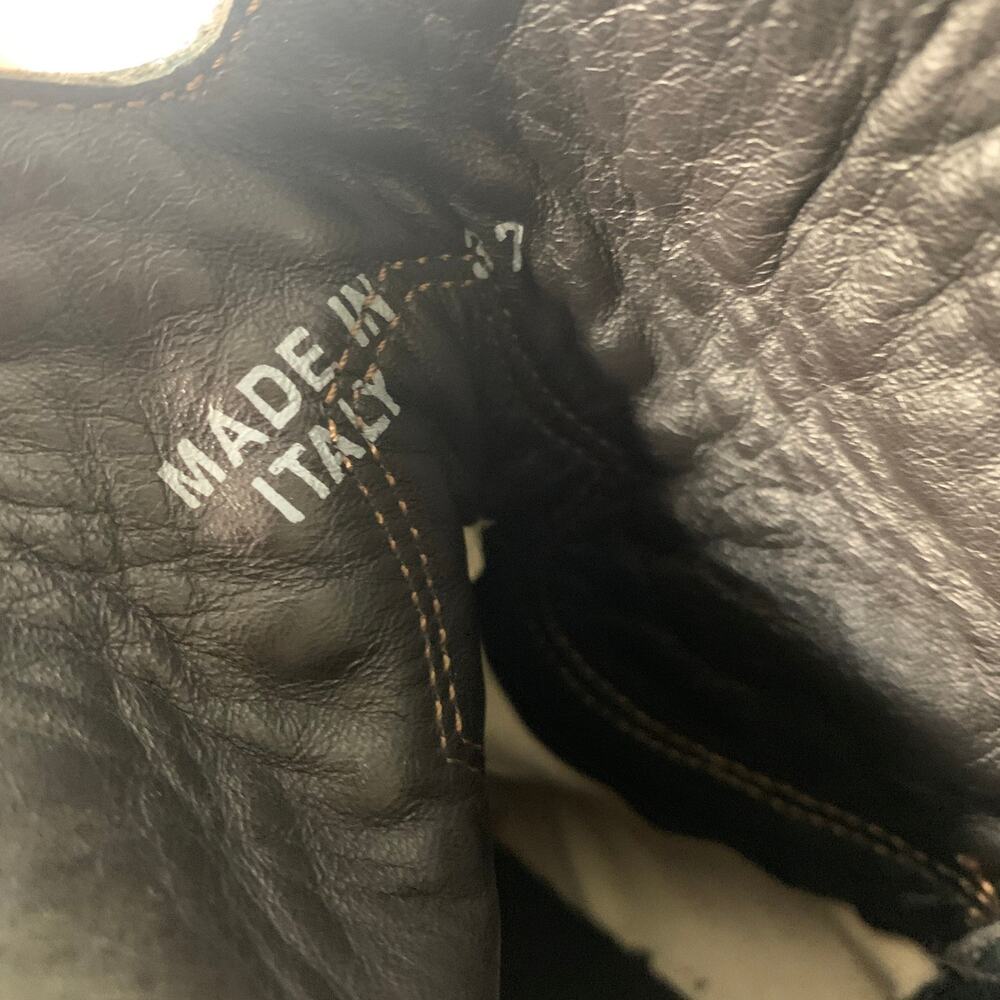 GOLDEN GOOSE Size 8 Black Leather Western Boots - Picture 7 of 8